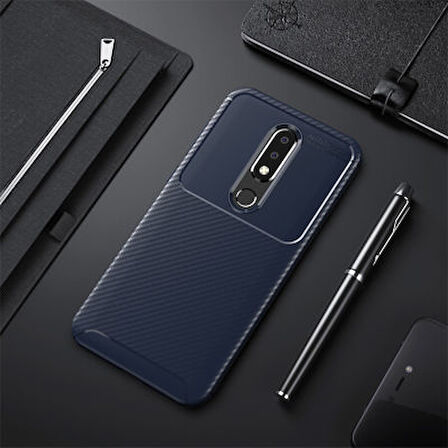 Nokia 5.1 Plus Kılıf El İzi Yapmayan Yüksek Kaliteli Silikondan Üretilmiş Premium Kapak RCV/Negro