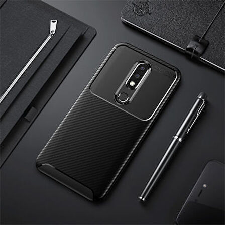 Nokia 5.1 Plus Kılıf El İzi Yapmayan Yüksek Kaliteli Silikondan Üretilmiş Premium Kapak RCV/Negro