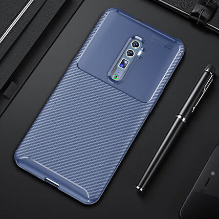 Oppo Reno 10X Zoom Kılıf El İzi Yapmayan Yüksek Kaliteli Silikondan Üretilmiş Premium Kapak RCV/Negro