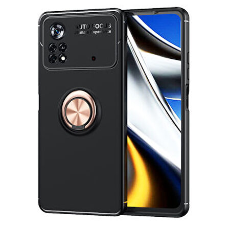Poco M4 Pro 4G Kılıf Yüzüklü Şık Premium Silikon Kapak RCV/Ravel