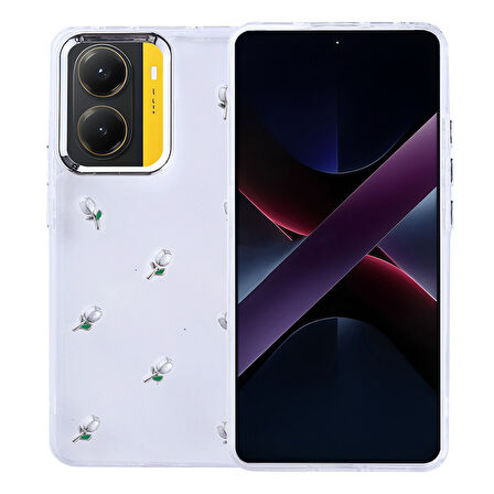 Poco X7 Pro Kılıf Şeffaf Yapılı Sert Mini 3D Figürlü Şık Silikon Kapak RCV/Kutup