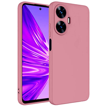 Realme C55 Lansman Kılıf İçi Dolgulu Esnek Soft Yapılı Premium Silikon Kapak RCV/Mara