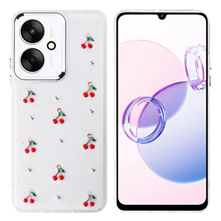 Redmi 13C Kılıf Şeffaf Yapılı Sert Mini 3D Figürlü Şık Silikon Kapak RCV/Kutup