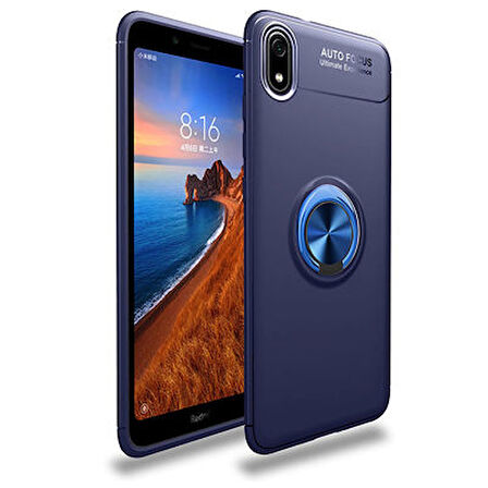Redmi 7A Kılıf Yüzüklü Şık Premium Silikon Kapak RCV/Ravel
