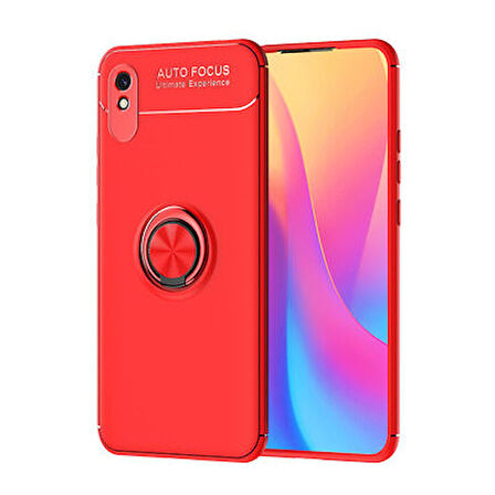 Redmi 9A Kılıf Yüzüklü Şık Premium Silikon Kapak RCV/Ravel