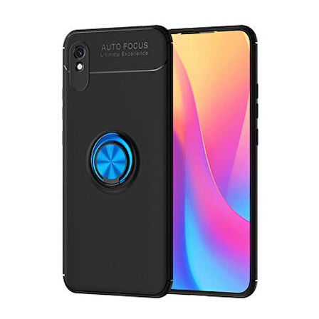 Redmi 9A Kılıf Yüzüklü Şık Premium Silikon Kapak RCV/Ravel