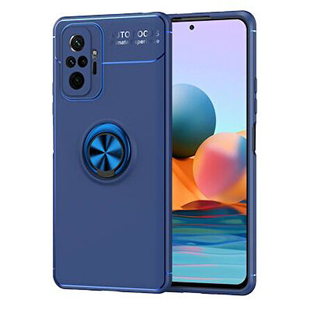 Redmi Note 10 Pro Kılıf Yüzüklü Şık Premium Silikon Kapak RCV/Ravel
