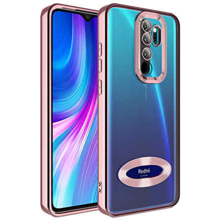 Redmi Note 8 Pro Uyumlu Kenarları Parlak ve Logo Detaylı Şık Esnek Silikon Kapak RCV/Omega