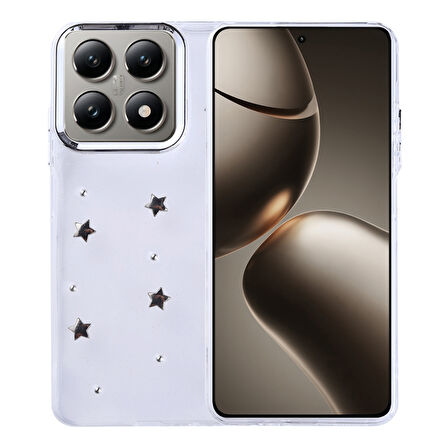 Xiaomi 14T Kılıf Şeffaf Yapılı Sert Mini 3D Figürlü Şık Silikon Kapak RCV/Kutup