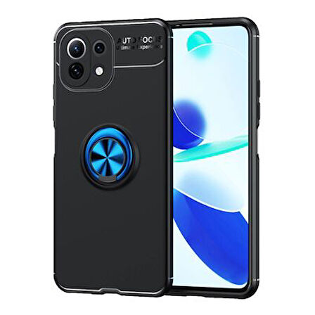 Xiaomi Mi 11 Lite Kılıf Yüzüklü Şık Premium Silikon Kapak RCV/Ravel