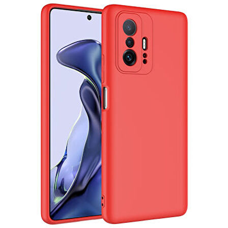 Xiaomi Mi 11T Pro 5G Lansman Kılıf İçi Dolgulu Esnek Soft Yapılı Premium Silikon Kapak RCV/Mara