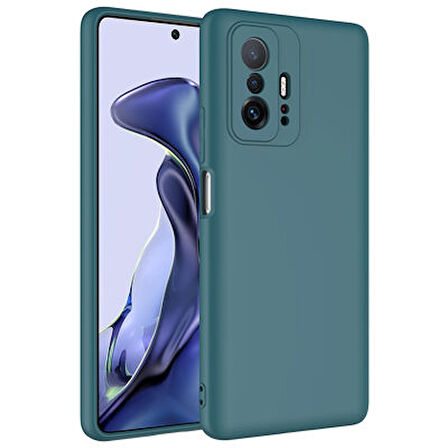 Xiaomi Mi 11T Pro 5G Lansman Kılıf İçi Dolgulu Esnek Soft Yapılı Premium Silikon Kapak RCV/Mara