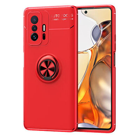 Xiaomi Mi 11T Pro 5G Kılıf Yüzüklü Şık Premium Silikon Kapak RCV/Ravel