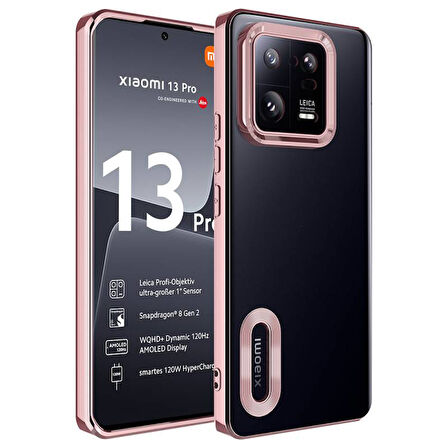 Xiaomi Mi 13 Pro Uyumlu Kenarları Parlak ve Logo Detaylı Şık Esnek Silikon Kapak RCV/Omega