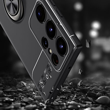 Xiaomi Mi 8 Kılıf Yüzüklü Şık Premium Silikon Kapak RCV/Ravel