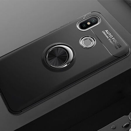 Xiaomi Mi 8 Kılıf Yüzüklü Şık Premium Silikon Kapak RCV/Ravel