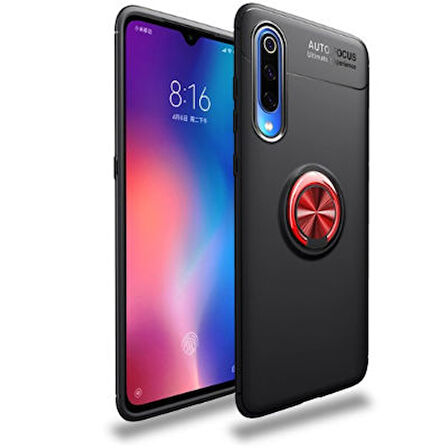 Xiaomi Mi 9 Kılıf Yüzüklü Şık Premium Silikon Kapak RCV/Ravel