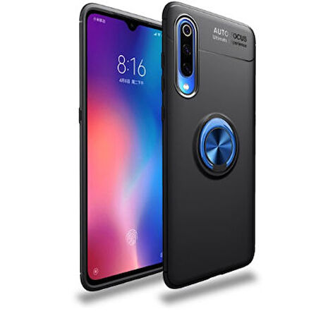Xiaomi Mi 9 Kılıf Yüzüklü Şık Premium Silikon Kapak RCV/Ravel