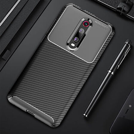 Xiaomi Mi 9T Kılıf El İzi Yapmayan Yüksek Kaliteli Silikondan Üretilmiş Premium Kapak RCV/Negro