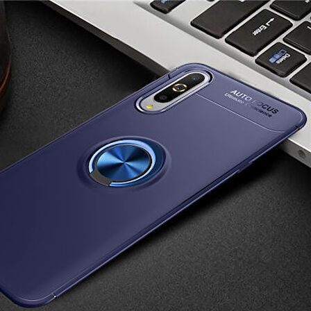 Xiaomi Mi A3 Kılıf Yüzüklü Şık Premium Silikon Kapak RCV/Ravel