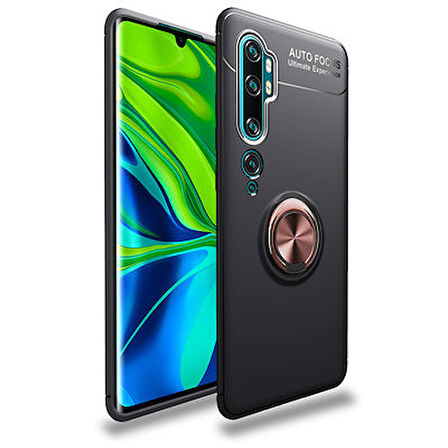 Xiaomi Mi Note 10 Kılıf Yüzüklü Şık Premium Silikon Kapak RCV/Ravel