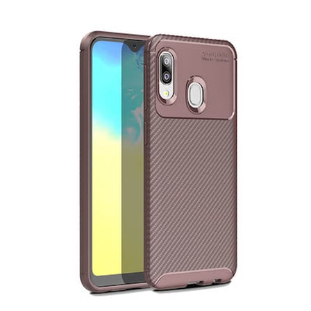 Samsung Galaxy A20E Kılıf Karekarbon Desenli Şık ve Dayanıklı Torvex Premium Silikon Kapak