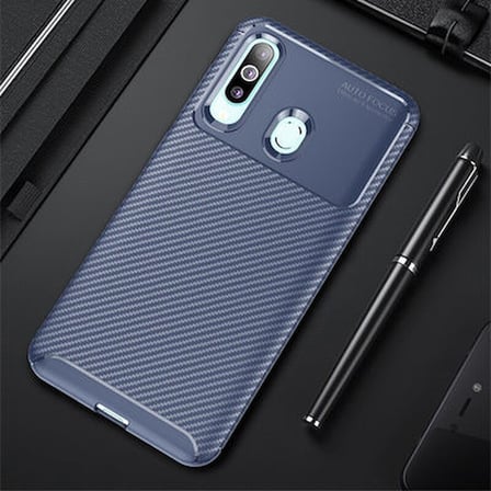 Samsung Galaxy A20S Kılıf Karekarbon Desenli Şık ve Dayanıklı Torvex Premium Silikon Kapak
