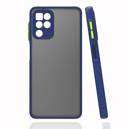 Samsung Galaxy A22 4G Kılıf Kenarları Renkli arkası Mat Rexa Premium Silikon Kapak