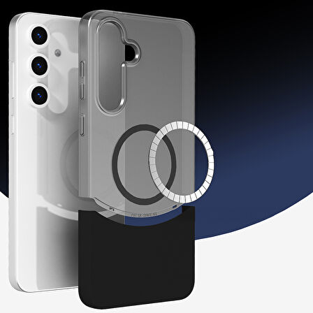 Galaxy S25 Ultra Ultra İnce Yapılı Çift Parçalı Siqurt Magsafe Sert Kapak