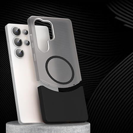 Galaxy S25 Ultra Ultra İnce Yapılı Çift Parçalı Siqurt Magsafe Sert Kapak