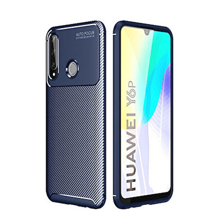 Huawei Y6P Kılıf Karekarbon Desenli Şık ve Dayanıklı Torvex Premium Silikon Kapak