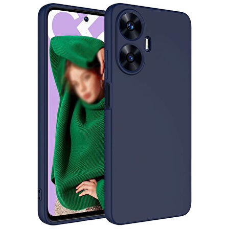 Realme C55 Kılıf Kılıf İçi Kadifeli Esnek Kadifon Lansman Premium Silikon Kılıf