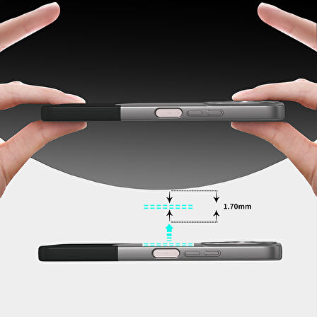 Redmi 13 4G Ultra İnce Yapılı Çift Parçalı Siqurt Sert Kapak