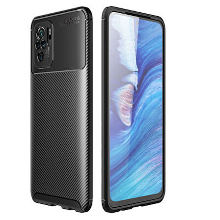 Redmi Note 10 Kılıf Karekarbon Desenli Şık ve Dayanıklı Torvex Premium Silikon Kapak