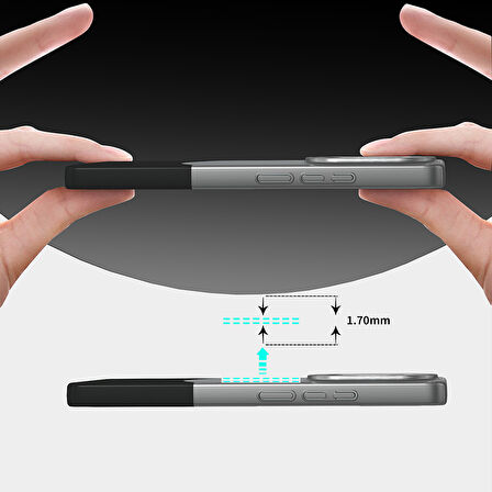 Redmi Note Note 13 Pro 4G Ultra İnce Yapılı Çift Parçalı Siqurt Sert Kapak