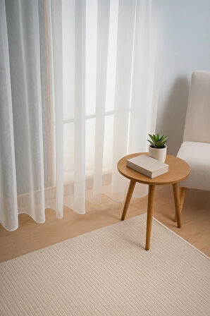 Natural Şık Dökümlü Gramajlı Tül Perde Kırışmaz  Salon Oturma Odası Yatak Odası Mutfak Antre