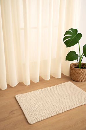 Keten İçeren Tül Perde Doğal Natural Ütü istemez  Salon Oturma Odası Yatak Odası Antre