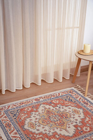 İTALYAN KETEN TÜL DÖKÜMLÜ NATURAL  Ütü İstemez Tül Perde Salon Oturma Odası Yatak Odası Antre