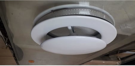 Isıcam Çift Cam Doğal Gaz Menfezi Açılır Kapanır Soğuk,Ses,Rüzgar Girmez RENK BEYAZ .Alüminyum Özel Sıvama Delik Çapı 160 mm