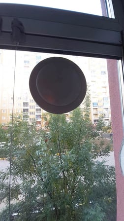Isıcam Çift Cam Doğal Gaz Menfezi Açılır Kapanır Soğuk,Ses,Rüzgar Girmez RENK BEYAZ .Alüminyum Özel Sıvama Delik Çapı 160 mm