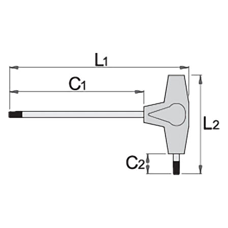Unior 193HX T Saplı Allen 2 mm 623238