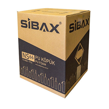 Sibax NS66 Poliüretan Dolgu Köpüğü - Montaj Köpük 600 gr. - 16'lı Paket
