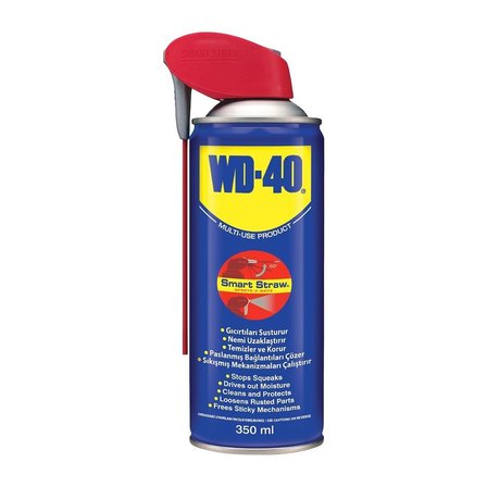 WD-40 Çok Amaçlı Yağlayıcı ve Pas Sökücü Sprey 350 ml. - 24'lü Paket (Smart Straw / Akıllı Pipetli)