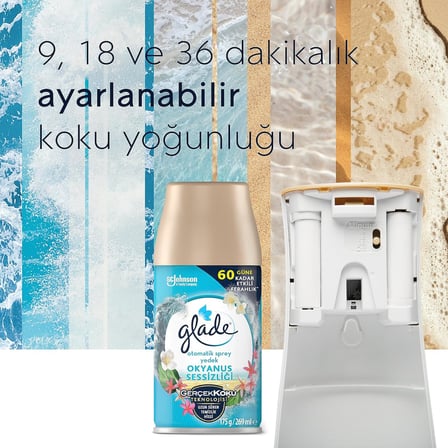 Glade Otomatik Sprey Cihazı &amp; Yedek Okyanus Ferahlığı Sprey 269 mL