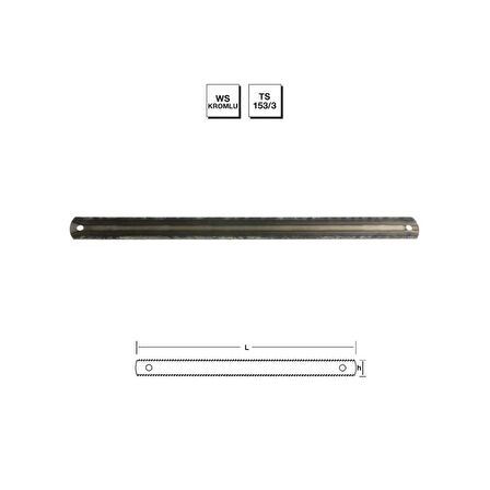 MTE Makina Takım 300x25x0.8 mm WS - Kromlu Metaller İçin El Testere Laması - B00650301258