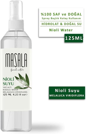 Saf Nioli Suyu 125 ml%100 Doğal Yağlı Hidrosol - Tonik Niaouli Water Hydrosol Tonic