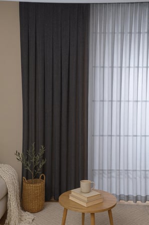 Modern Doğal Kumlama Efektli Kalın Tül Perde Salon Oturma Odası Yatak Odası Antre