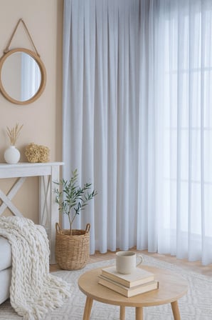 Modern Doğal Kumlama Efektli Kalın Tül Perde Salon Oturma Odası Yatak Odası Antre