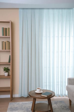 Premium Natural Keten Dokulu Soft Dökümlü Pileli Tül Perde Salon Oturma Odası Yatak Odası Çocuk Odası