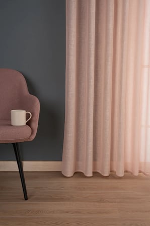 Estetik Modern Flamlı Dokulu Pileli Tül Perde Salon Oturma Odası Yatak Odası Çocuk Odası